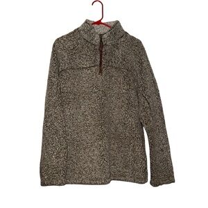 True Grit Cream Sherpa Zip-Neck Pullover